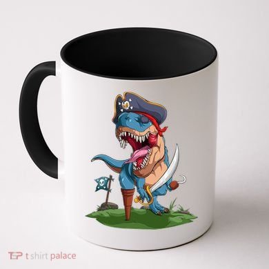 Halloween TRex Pirate Costume Coffee Mug