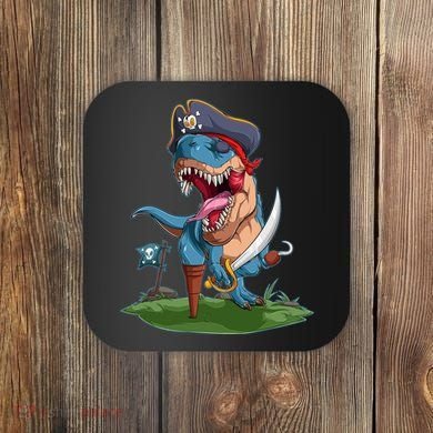 Halloween TRex Pirate Costume Coaster