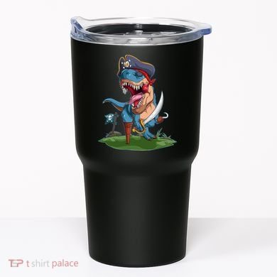 Halloween TRex Pirate Costume Tumbler
