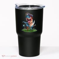 Halloween TRex Pirate Costume Tumbler thumb 0