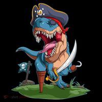 Halloween TRex Pirate Costume Ornament thumb 1