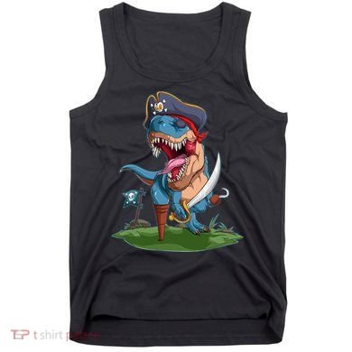 Halloween TRex Pirate Costume Tank Top