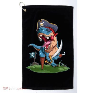 Halloween TRex Pirate Costume Golf Towel