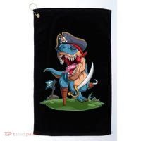 Halloween TRex Pirate Costume Golf Towel thumb 0