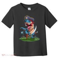 Halloween TRex Pirate Costume Toddler T-Shirt thumb 0