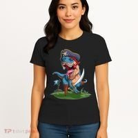 Halloween TRex Pirate Costume Women's T-Shirt thumb 4