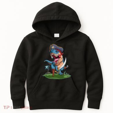 Halloween TRex Pirate Costume Kids Hoodie