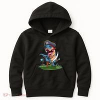Halloween TRex Pirate Costume Kids Hoodie thumb 0