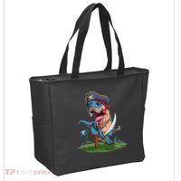 Halloween TRex Pirate Costume Tote Bag thumb 2