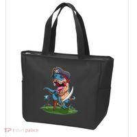 Halloween TRex Pirate Costume Tote Bag thumb 3