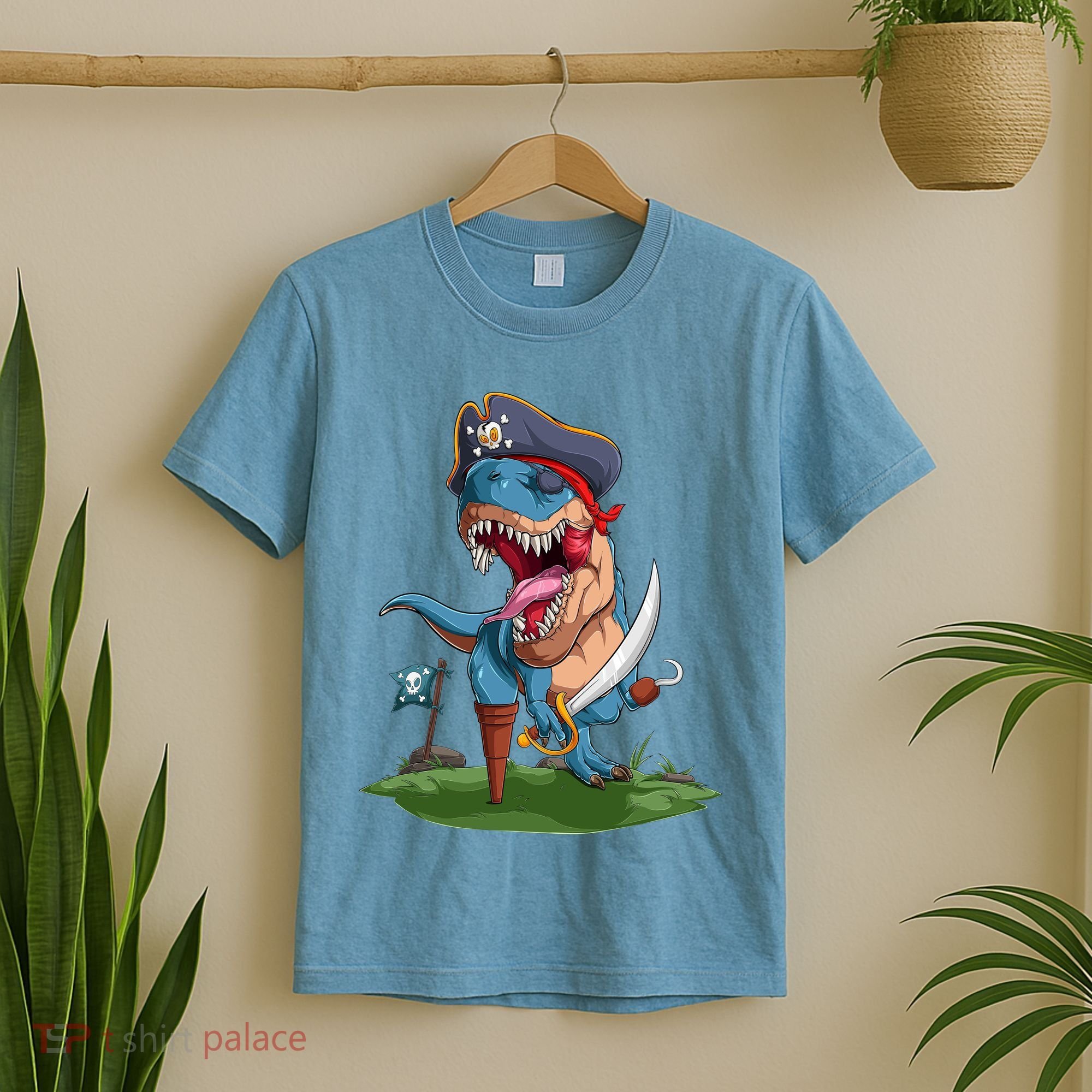 Halloween TRex Pirate Costume T-Shirt