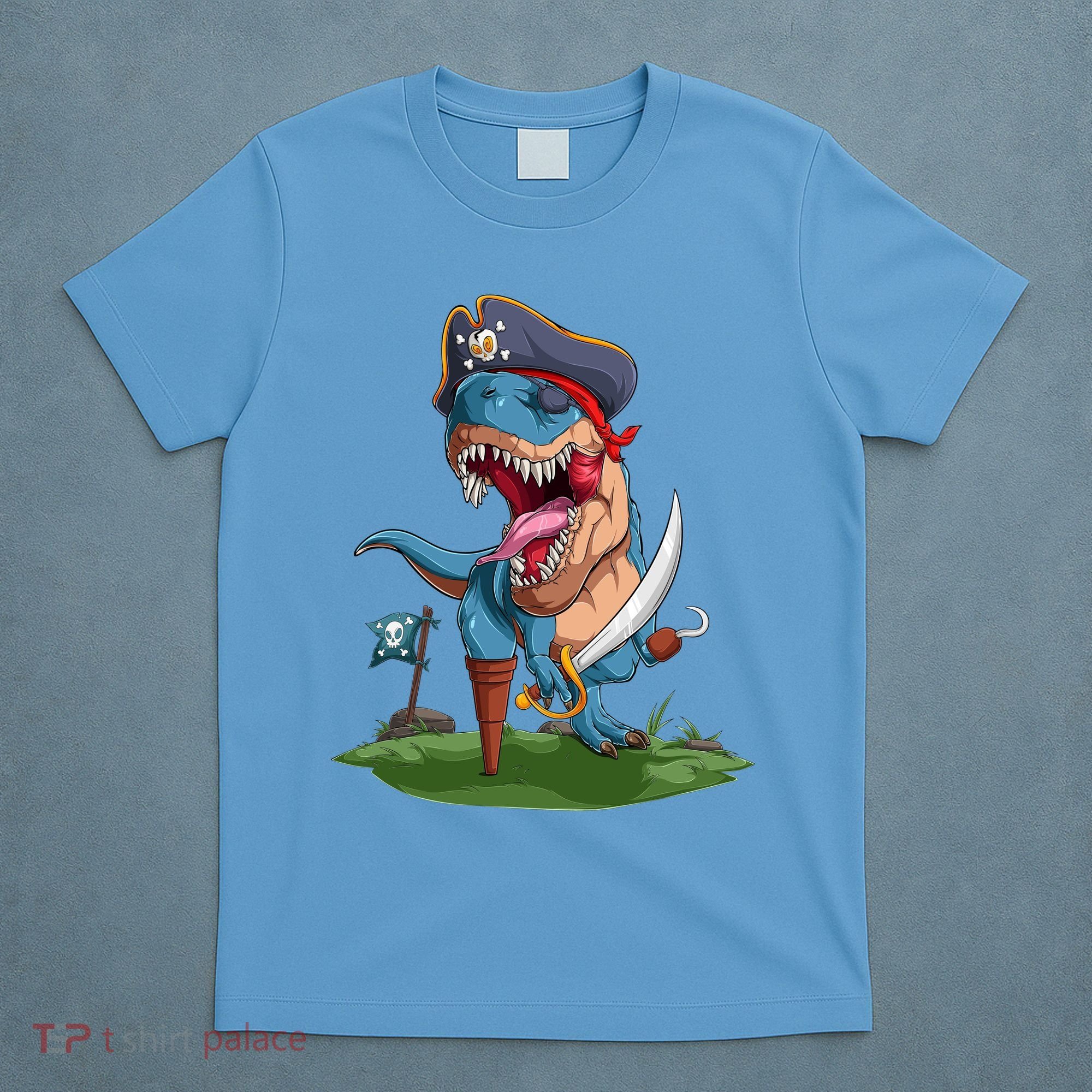 Halloween TRex Pirate Costume T-Shirt