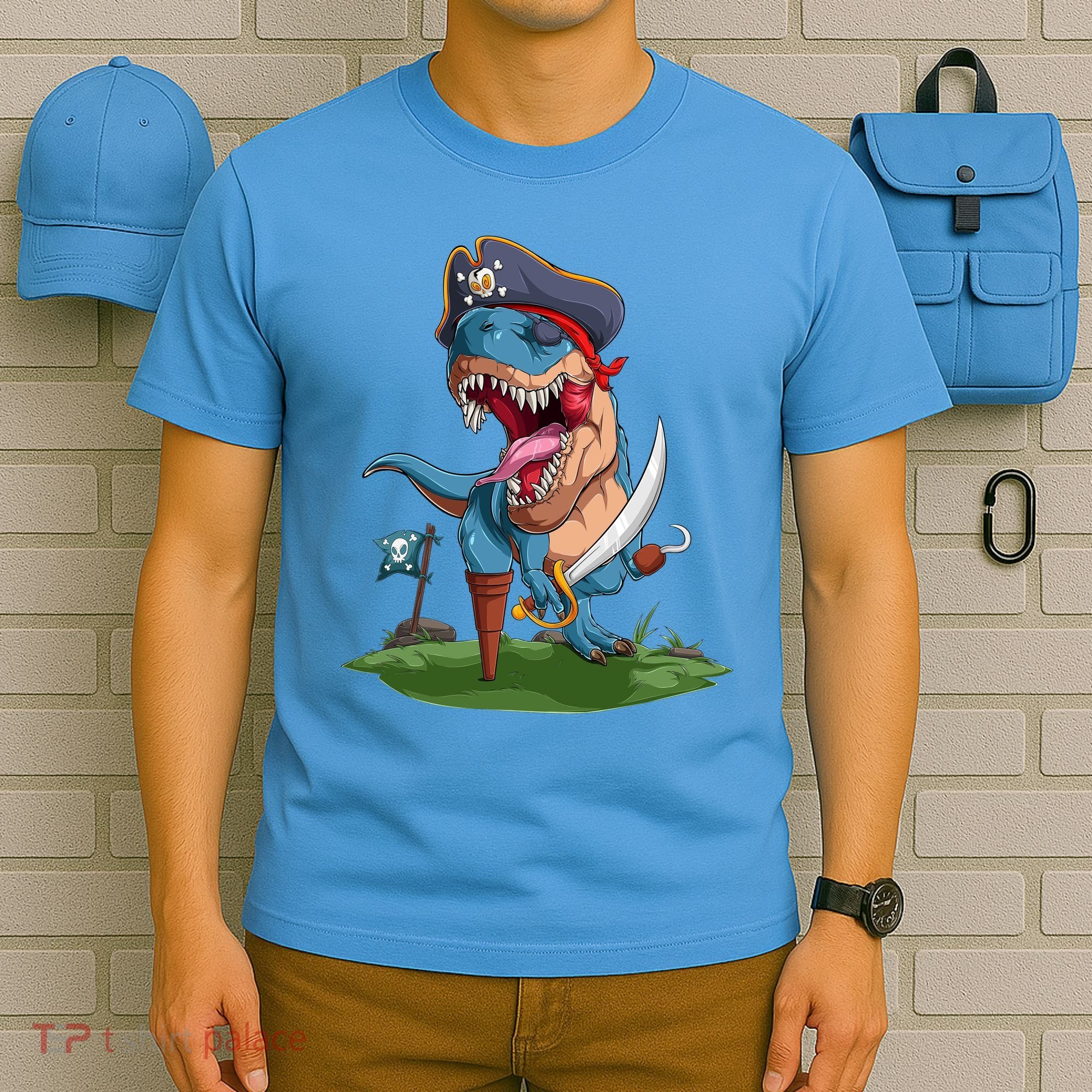 Halloween TRex Pirate Costume T-Shirt