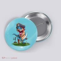Halloween TRex Pirate Costume Button thumb 0