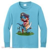 Halloween TRex Pirate Costume Kids Long Sleeve Shirt thumb 0