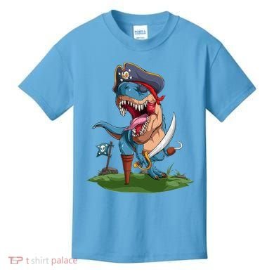 Halloween TRex Pirate Costume Kids T-Shirt