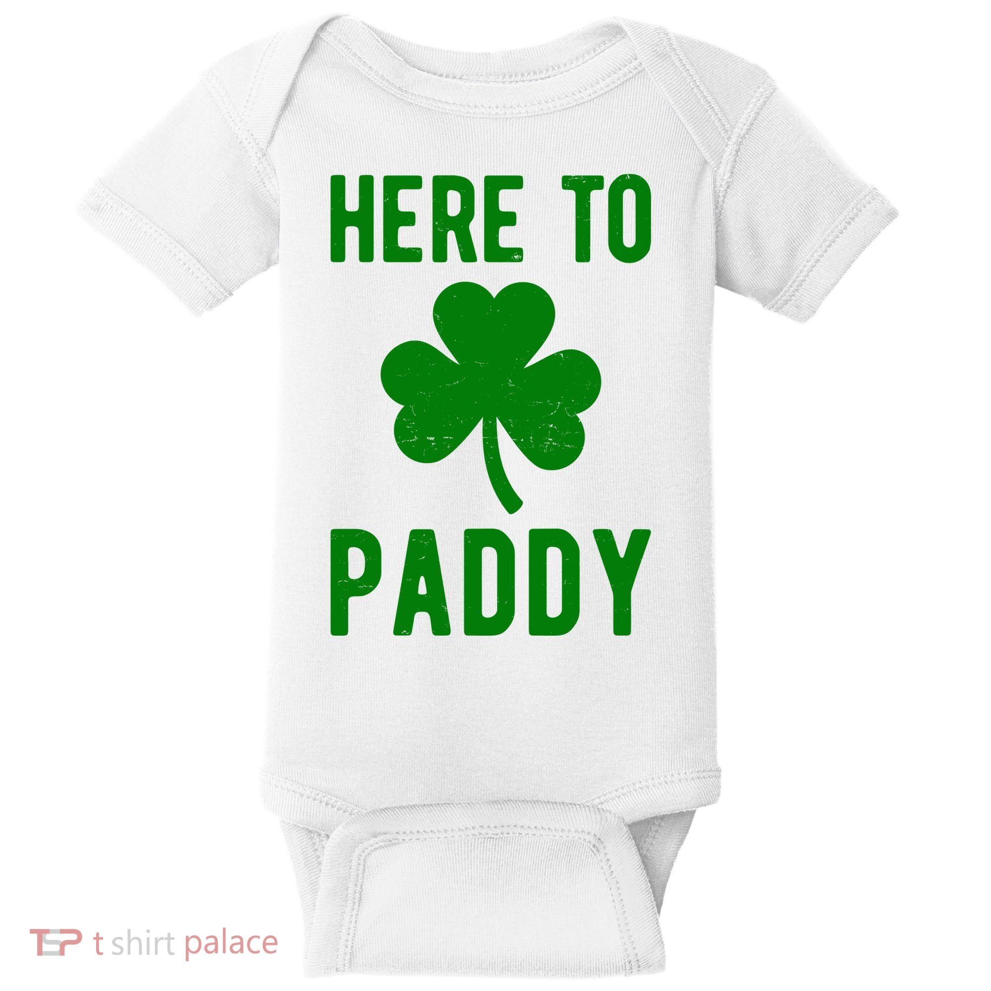 Here To Paddy St Patricks Day Baby Bodysuit
