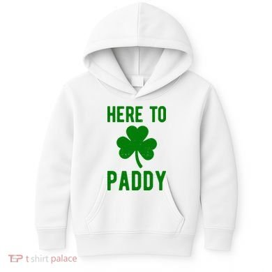 Here To Paddy St Patricks Day Kids Hoodie