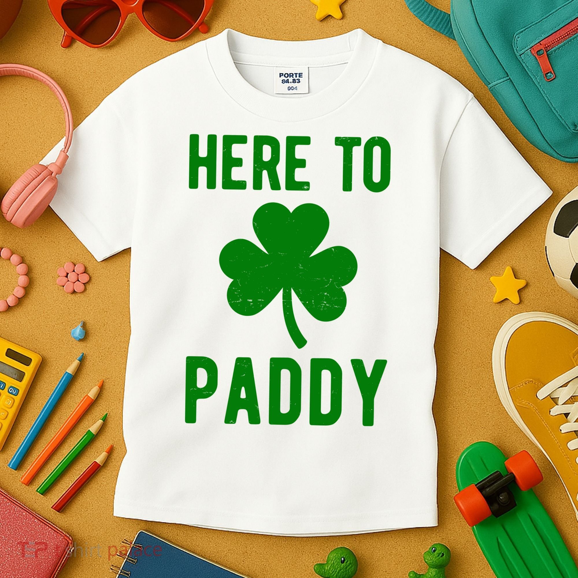 Here To Paddy St Patricks Day Kids T-Shirt