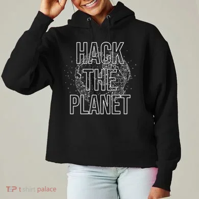 Hack The Planet Coder Gift Ladies Heavyweight Boxy Pullover Hoodie