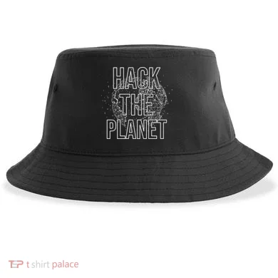 Hack The Planet Coder Gift Sustainable Bucket Hat