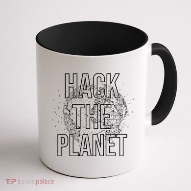 Hack The Planet Coder Gift Coffee Mug back
