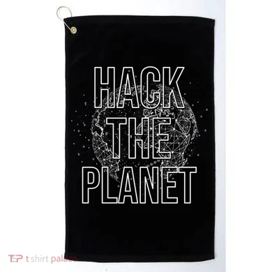 Hack The Planet Coder Gift Golf Towel