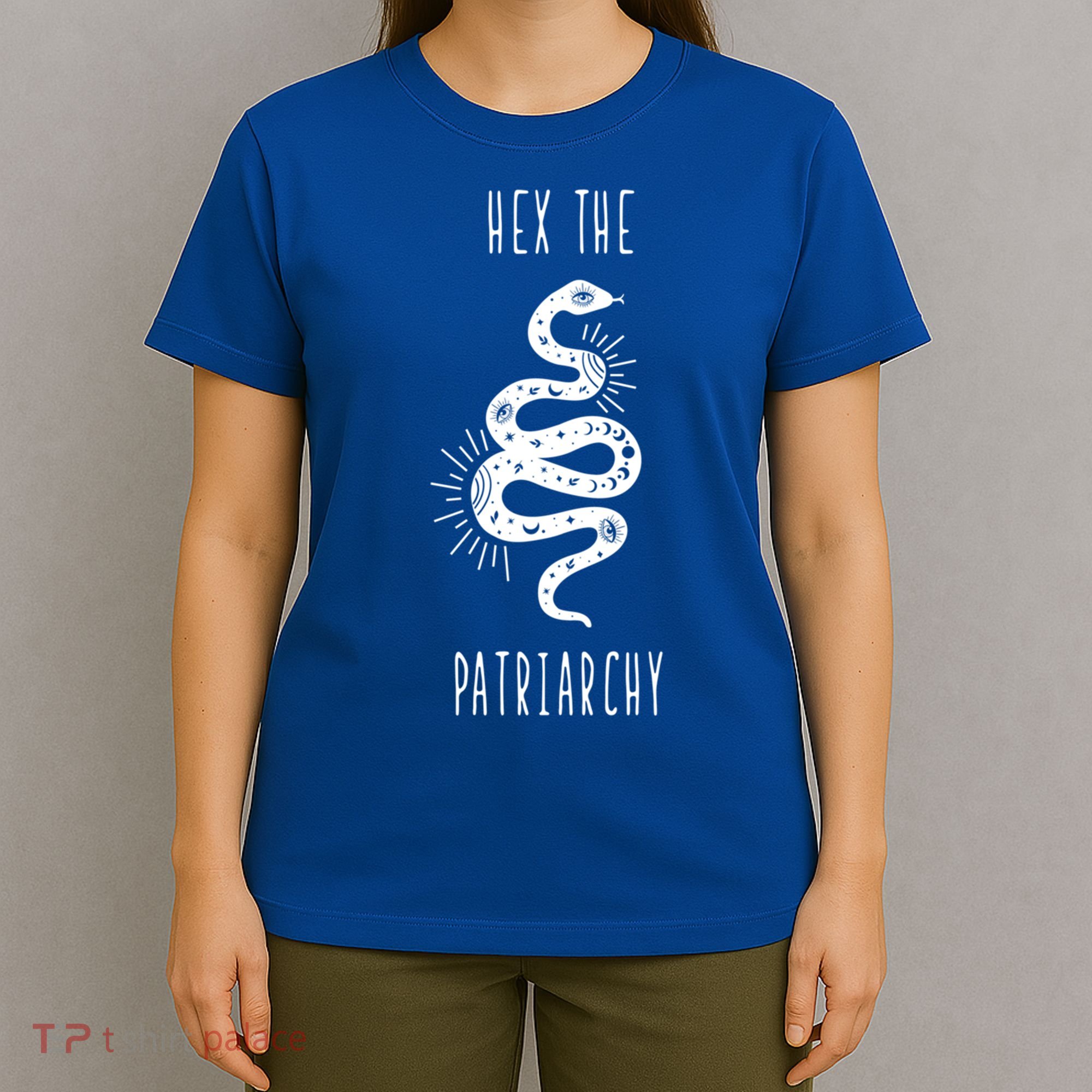 Hex The Patriarchy Witch Tarot Feminism Witchcraft Snake Gift T-Shirt