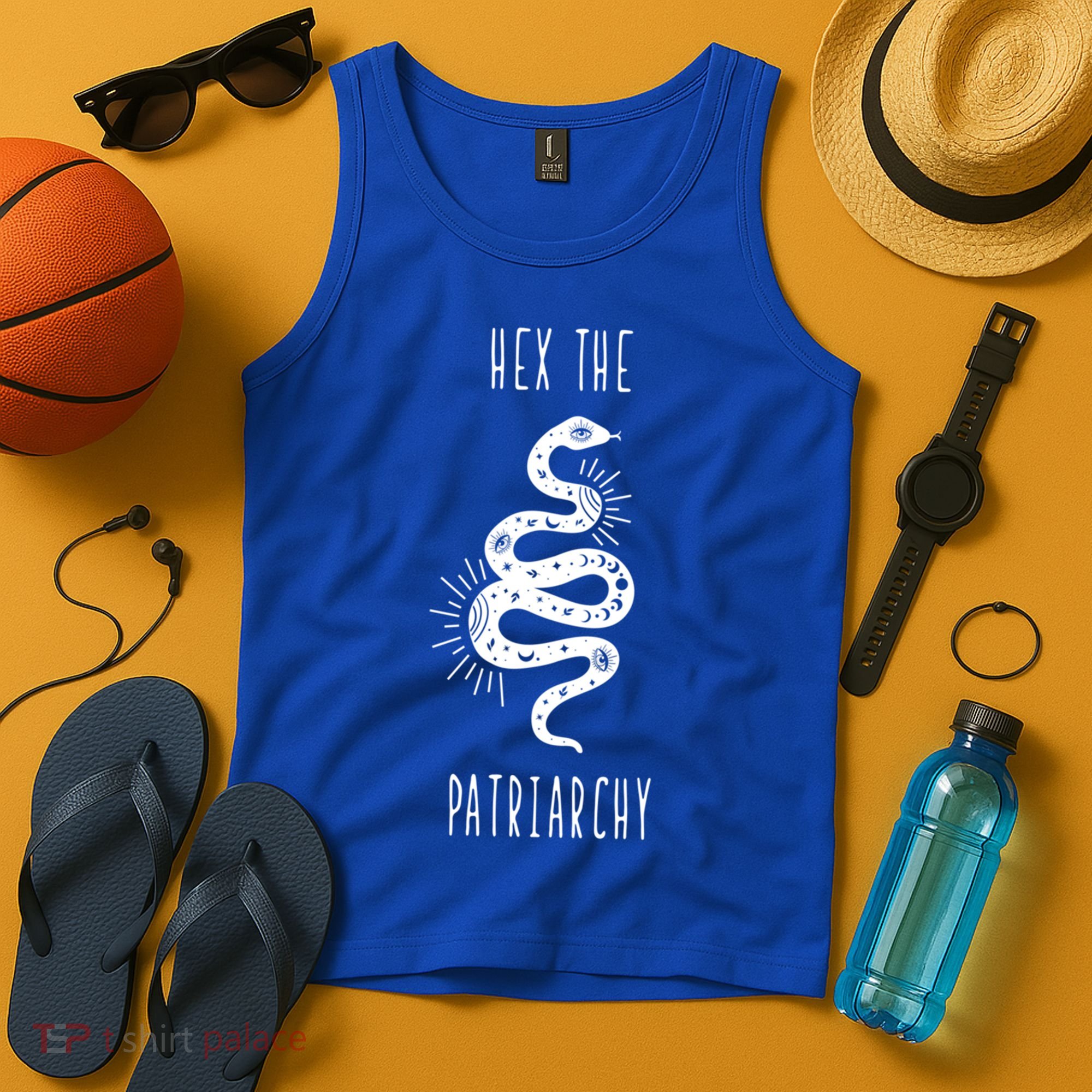 Hex The Patriarchy Witch Tarot Feminism Witchcraft Snake Gift Tank Top
