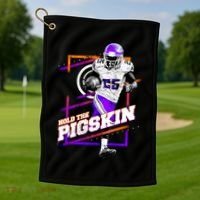Hold The Pigskin Golf Towel thumb 1