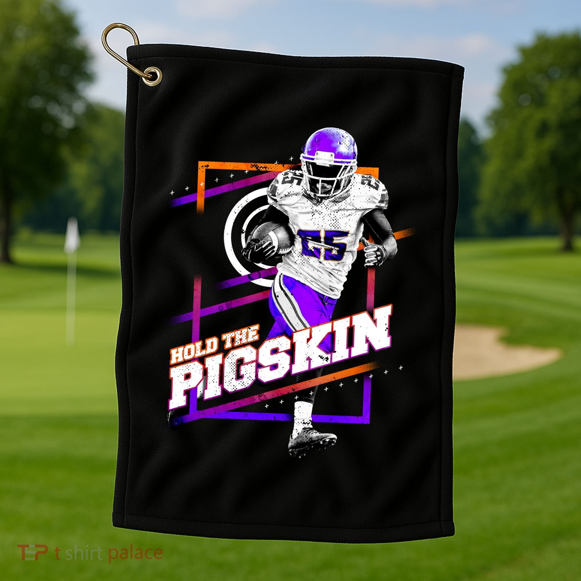Hold The Pigskin Golf Towel