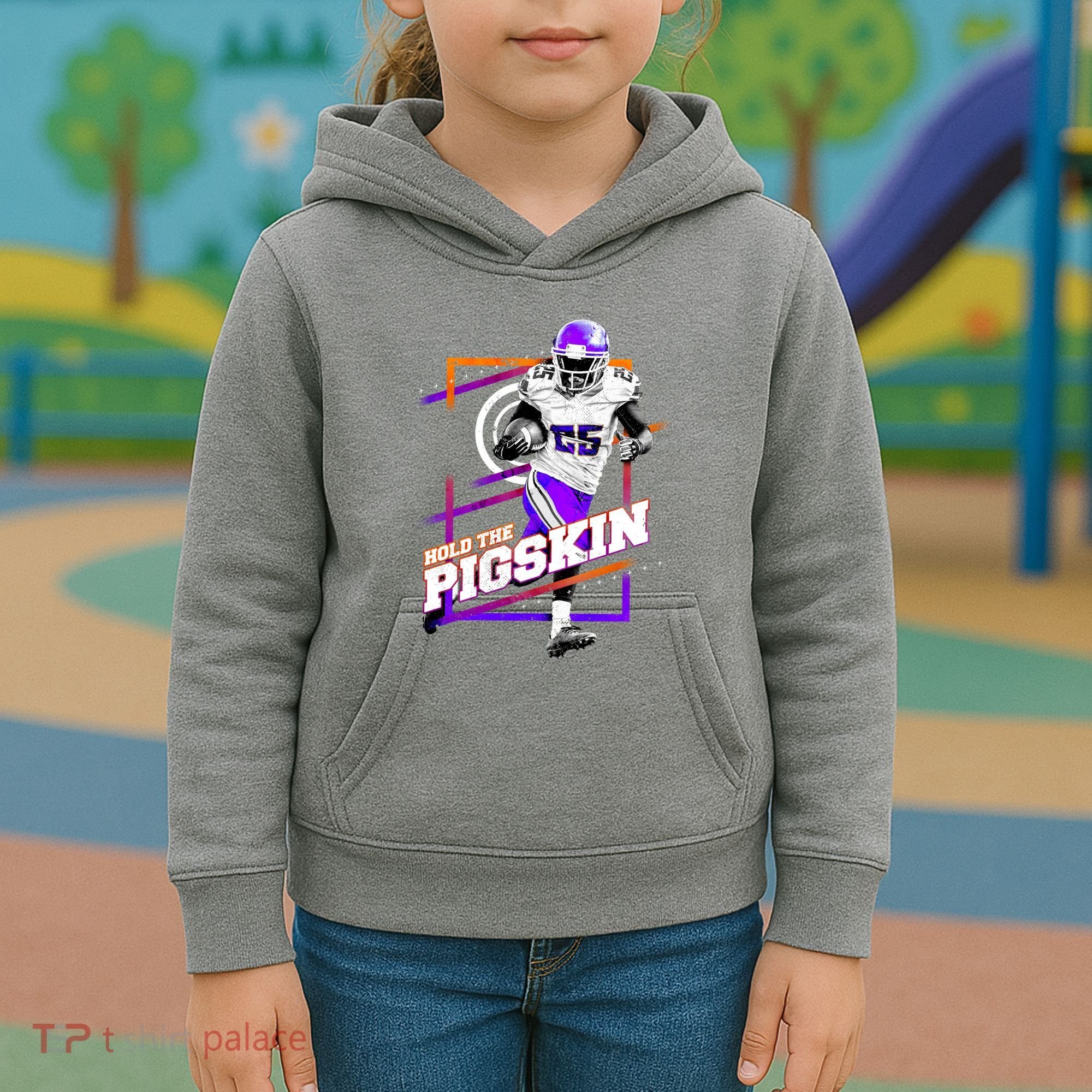 Hold The Pigskin Kids Hoodie