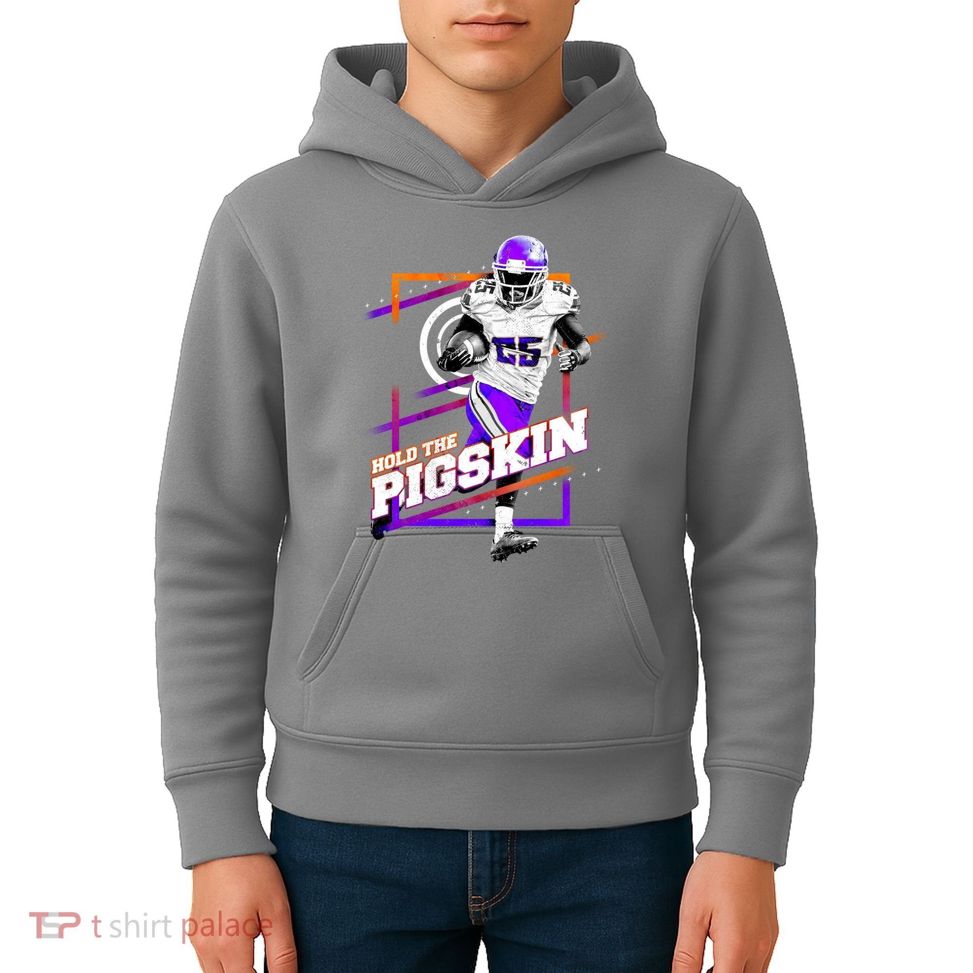 Hold The Pigskin Kids Hoodie
