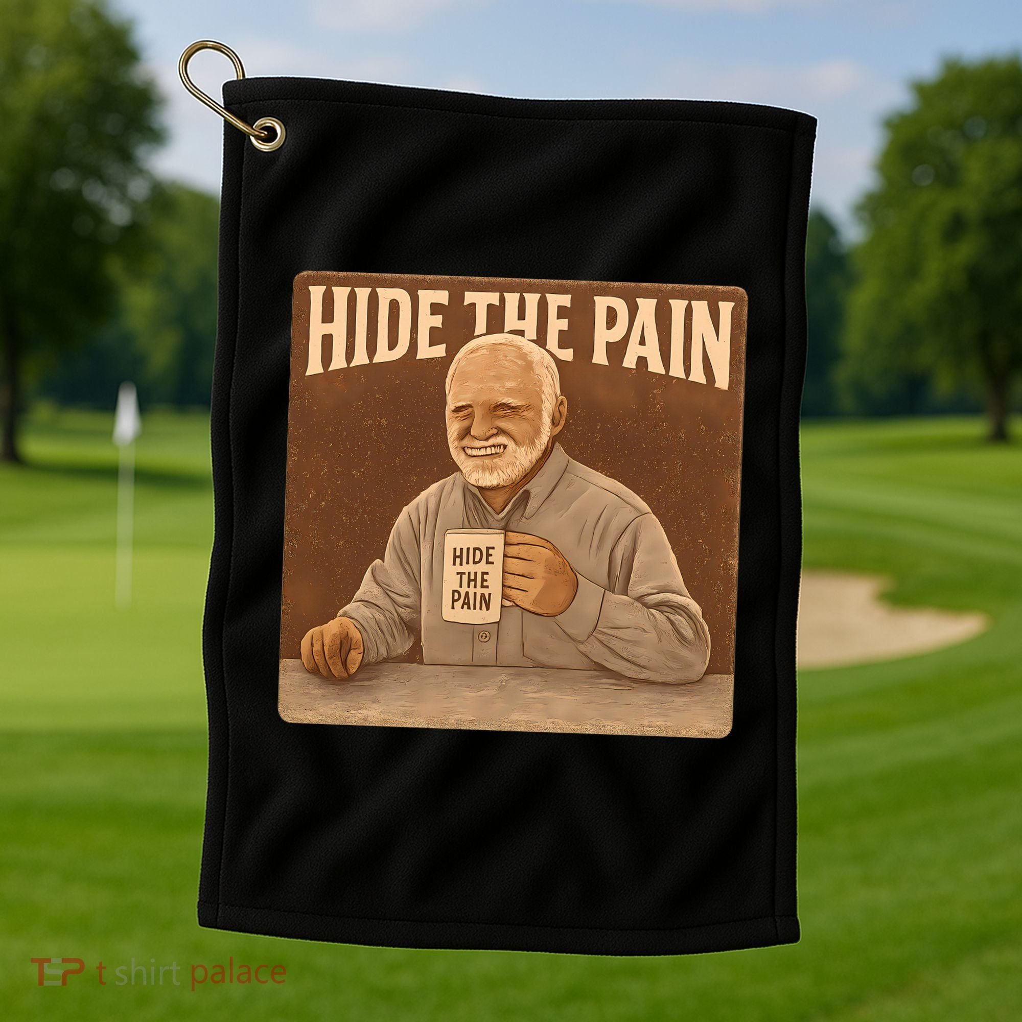 Hide the Pain Golf Towel