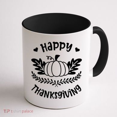 Happy Thanksgiving Pumpkin Cute Coffee Mug back
