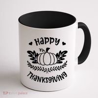 Happy Thanksgiving Pumpkin Cute Coffee Mug thumb 1