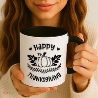 Happy Thanksgiving Pumpkin Cute Coffee Mug thumb 3