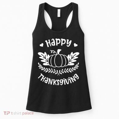 Happy Thanksgiving Pumpkin Cute Women's Tank Top