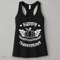 Happy Thanksgiving Pumpkin Cute Women's Tank Top thumb 3