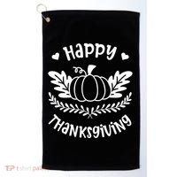 Happy Thanksgiving Pumpkin Cute Golf Towel thumb 0