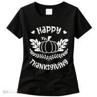 Happy Thanksgiving Pumpkin Cute Women's T-Shirt thumb 0