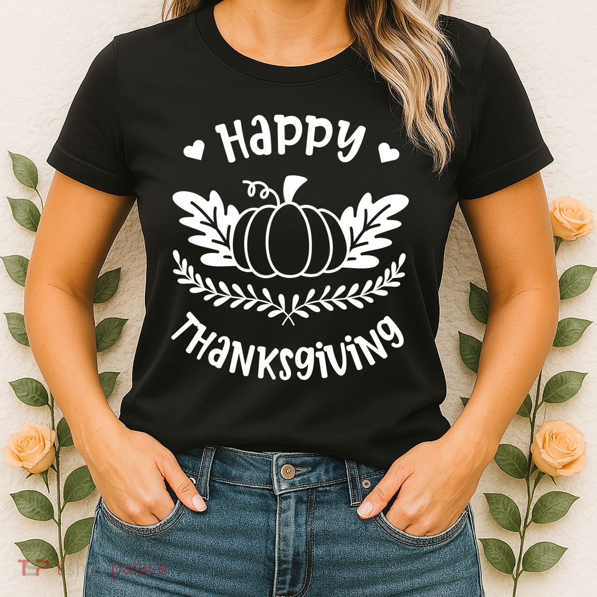 Happy Thanksgiving Pumpkin Cute Women's T-Shirt