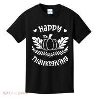 Happy Thanksgiving Pumpkin Cute Kids T-Shirt thumb 0