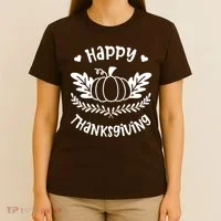 Happy Thanksgiving Pumpkin Cute T-Shirt thumb 4