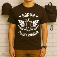 Happy Thanksgiving Pumpkin Cute T-Shirt thumb 6