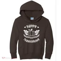 Happy Thanksgiving Pumpkin Cute Kids Hoodie thumb 0