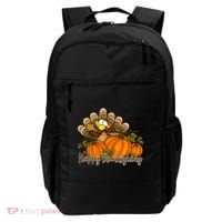 Happy Thanksgiving Pumpkins Fall Autumn Cute Turkey Backpack thumb 0