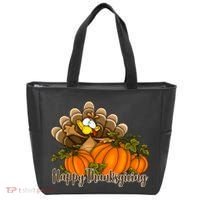 Happy Thanksgiving Pumpkins Fall Autumn Cute Turkey Tote Bag thumb 0