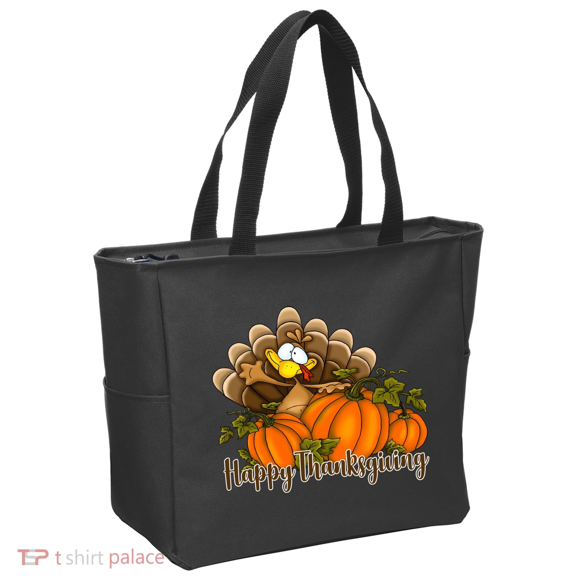 Happy Thanksgiving Pumpkins Fall Autumn Cute Turkey Tote Bag
