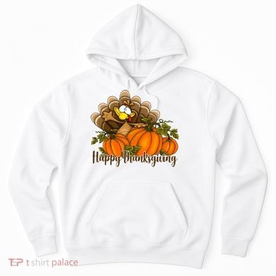 Happy Thanksgiving Pumpkins Fall Autumn Cute Turkey Hoodie